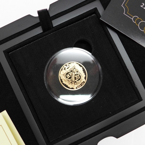 1020 - A 2021 Isle of Man 22ct gold proof sovereign, The 50th Anniversary of Decimalisation, in case, with ... 