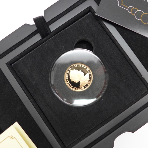 1020 - A 2021 Isle of Man 22ct gold proof sovereign, The 50th Anniversary of Decimalisation, in case, with ... 