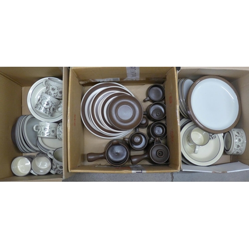 1105 - Three boxes of Hornsea and Denby dinnerwares **PLEASE NOTE THIS LOT IS NOT ELIGIBLE FOR POSTING AND ... 