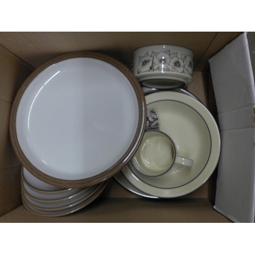 1105 - Three boxes of Hornsea and Denby dinnerwares **PLEASE NOTE THIS LOT IS NOT ELIGIBLE FOR POSTING AND ... 