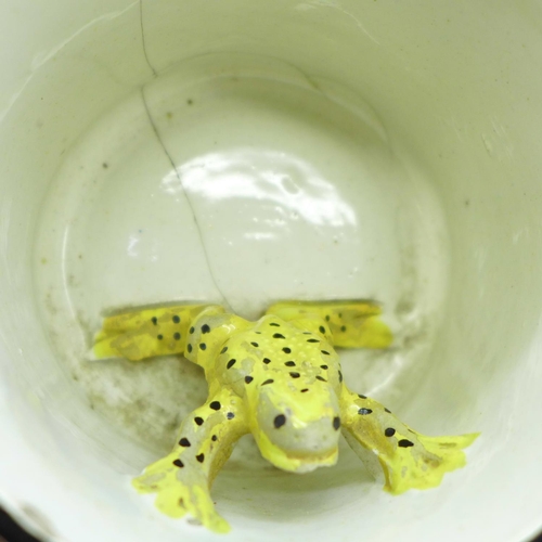 607 - Three 19th Century frog mugs, all a/f