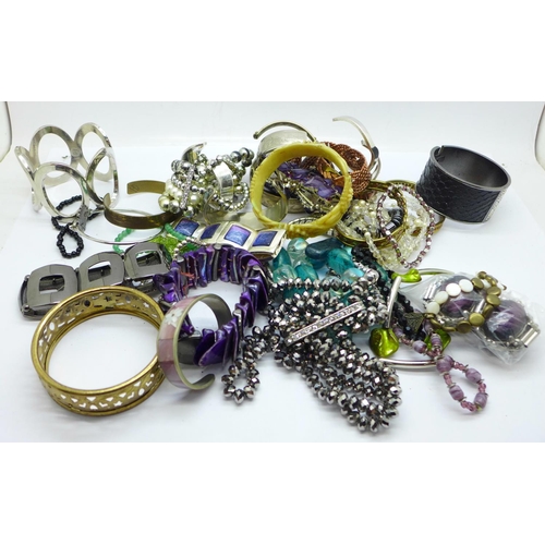 683 - A collection of costume bangles