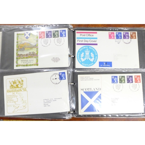 699 - An album of first day covers, regionals, Scotland, Wales, Isle of Man