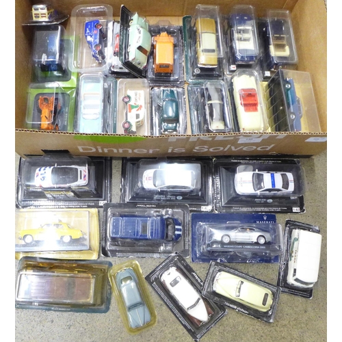 730 - A collection of die-cast model vehicles, packaged, over 25 in total