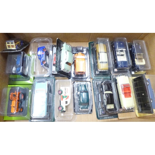 730 - A collection of die-cast model vehicles, packaged, over 25 in total