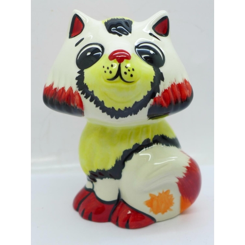 768 - Lorna Bailey Pottery, 'Honey the Cat', 18cm, signed on the base