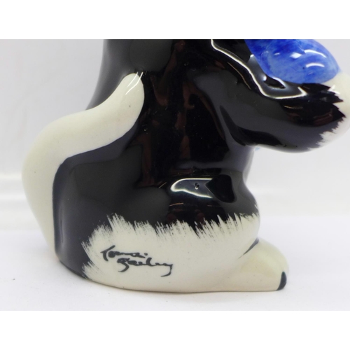 770 - Lorna Bailey Pottery, 'Pikey the Cat', 13cm, signed on the base