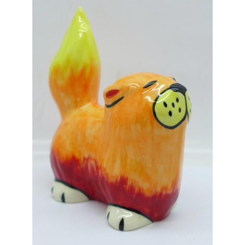 771 - Lorna Bailey Pottery, 'Marmalade the Cat', 11cm, made for the American market, marked USA and signed... 