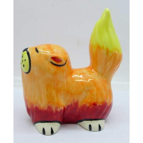 771 - Lorna Bailey Pottery, 'Marmalade the Cat', 11cm, made for the American market, marked USA and signed... 