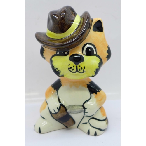 772 - Lorna Bailey Pottery, 'Duke the Cat', 13cm, signed on the base