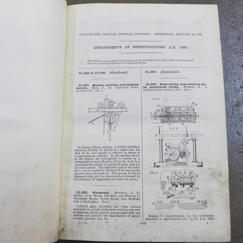 782 - One volume, Illustrated Journal of Patents, Vol XXV, Part IV, 1904