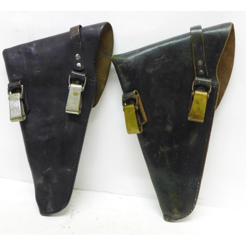 805 - Two pistol holsters with ammunition pouches