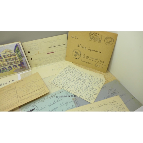 831 - German WWII period ephemera and correspondence