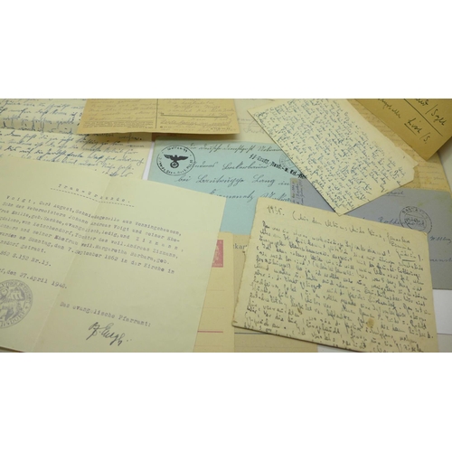 831 - German WWII period ephemera and correspondence