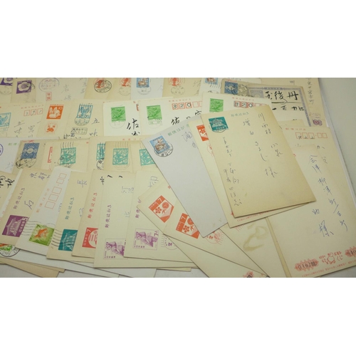 837 - Eighty-three vintage Japanese postcards, 1930s onwards