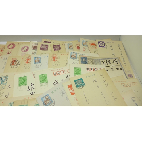 837 - Eighty-three vintage Japanese postcards, 1930s onwards