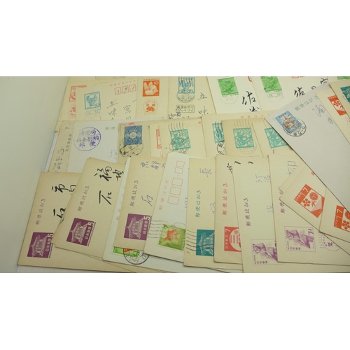 837 - Eighty-three vintage Japanese postcards, 1930s onwards