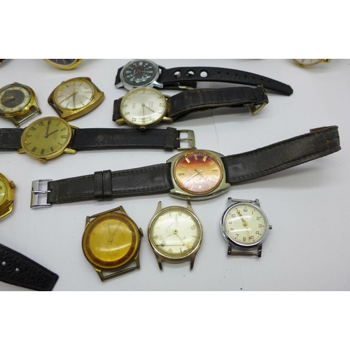 935 - A collection of wristwatches including Oris, Timex automatic, Paul Jobin, etc.