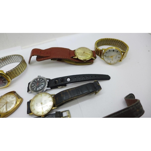 935 - A collection of wristwatches including Oris, Timex automatic, Paul Jobin, etc.