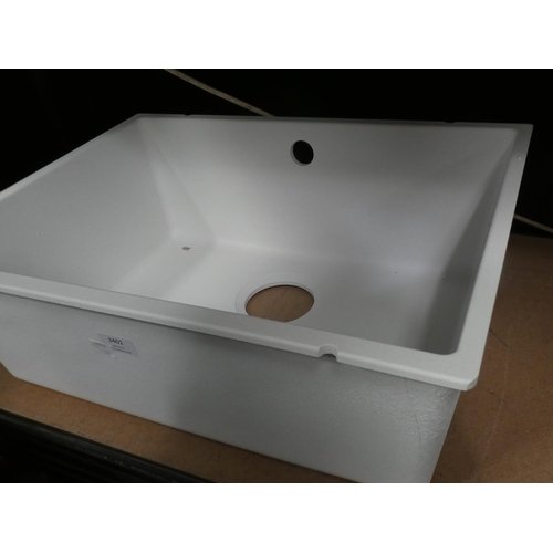 3376 - 370x500 Samos 1.0 Bowl Composite U/mount Black, RRP £190 inc. VAT - model no:-Unknown * This lot is ... 