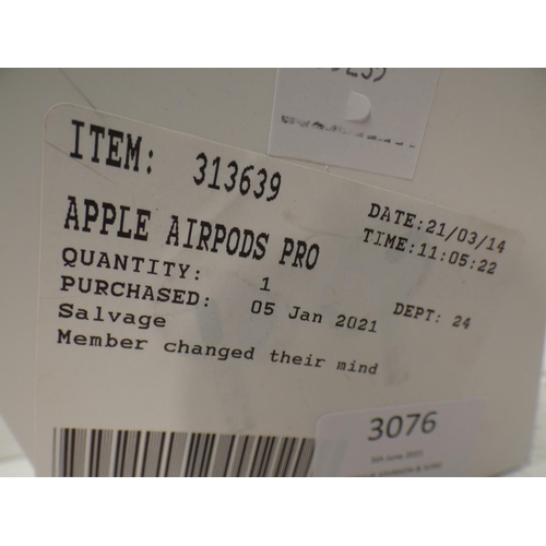 3076 - Apple Airpods Pro (MWP22ZM/A), RRP £189.99 + VAT (222-428) * This lot is subject to VAT