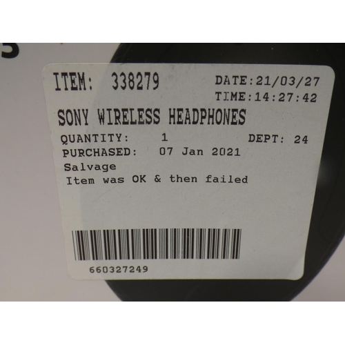 3081 - Sony Wireless Headphones (model:- WHH910NB), RRP £149.99 + VAT (225 - 102 ) * This lot is subject to... 