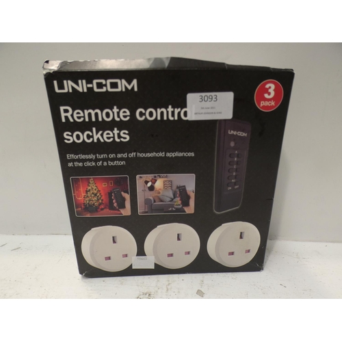 3093 - Pack of Unicom Remote Sockets (225 - 23 ) * This lot is subject to VAT