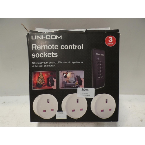 3094 - Pack of Unicom Remote Sockets (225 - 24 ) * This lot is subject to VAT