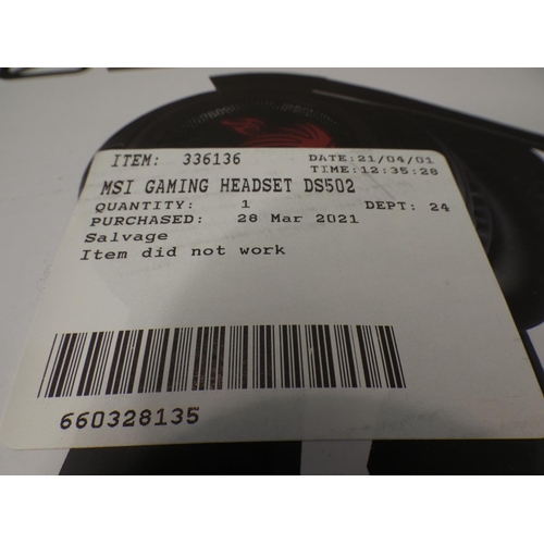 3097 - MSi Gaming Headset (DS502) (S37-2100911-SV1)  (225 - 38 ) * This lot is subject to VAT