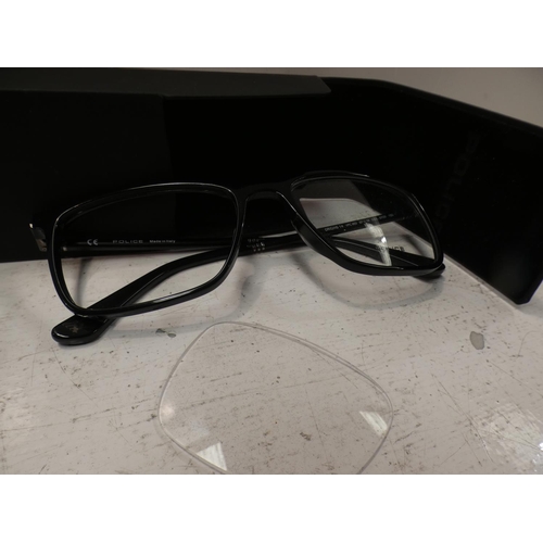 3114 - Three Pairs of Glasses:- Esprit Black Plastic Sunglasses, Police VPL Black Plastic Glasses and Black... 