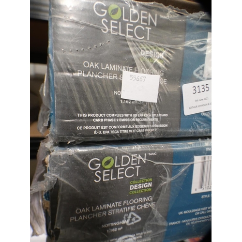 3135 - Two Packs of Laminate Flooring (Oak) (225 - 160, 161 ) * This lot is subject to VAT