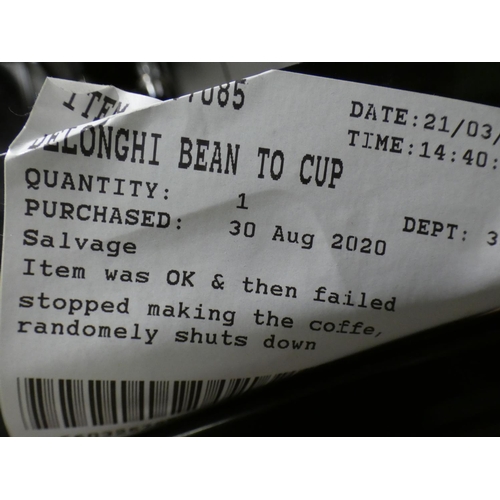 3155 - Delonghi Bean To Cup Dinamica Plus Coffee Machine, RRP £499.99 + VAT - failed electrical safety test... 