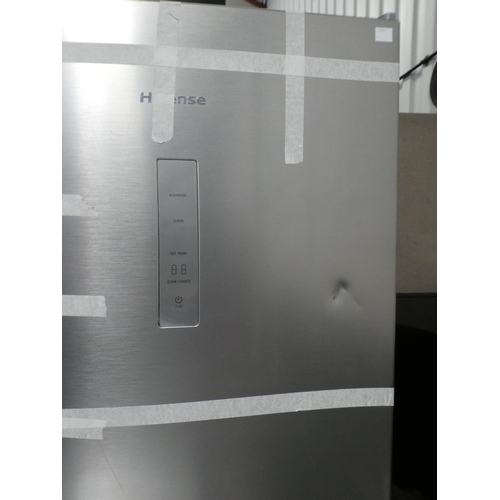 3384 - Hisense Stainless Steel Fridge Freezer (model:- RB388N4BC10UK), RRP £308.33 + VAT (225 - 385 ) * Thi... 