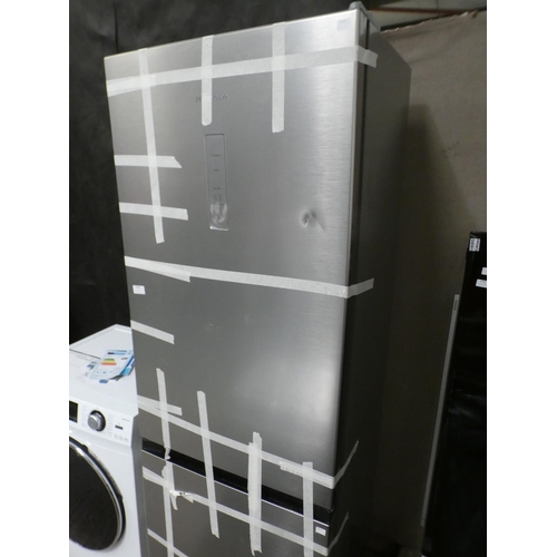 3384 - Hisense Stainless Steel Fridge Freezer (model:- RB388N4BC10UK), RRP £308.33 + VAT (225 - 385 ) * Thi... 