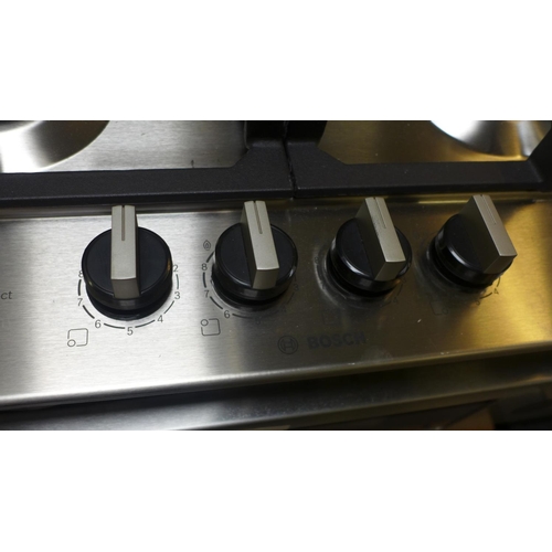 1562 - Bosch  Gas 4 Burner Hob With Flameselect-S/Steel H45xW582xD520 - model no.:- PCP6A5B90, RRP £259 inc... 