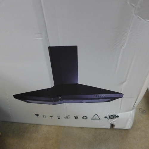 1583 - CDA H1020xW900xD500 Chimney Cooker Hood - Black - model no:- ECH91BL, RRP £159 inc. VAT * This lot i... 