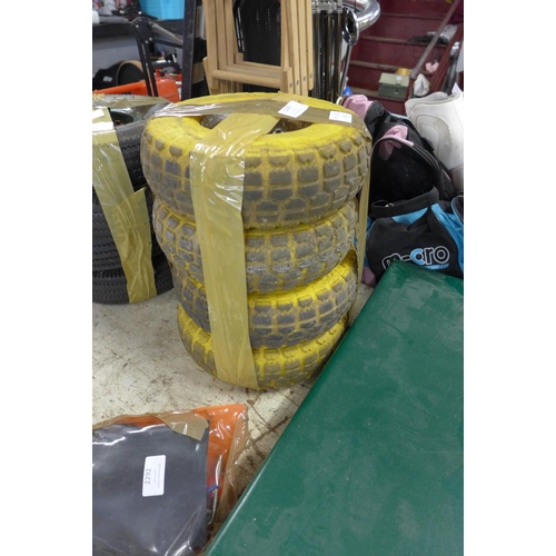 2290 - 4 Yellow sack truck wheels