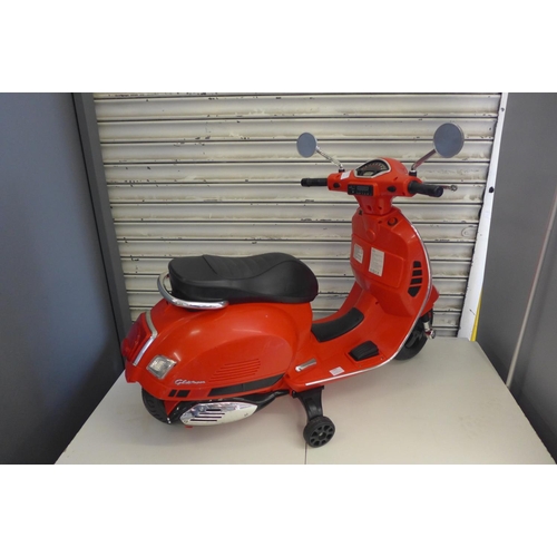 2390 - Children's electric Vespa scooter - no charger - W