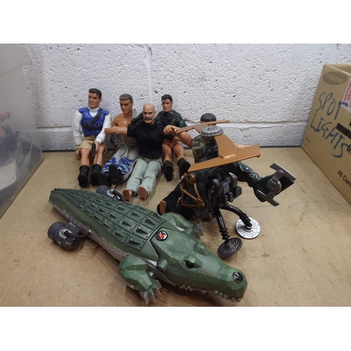 2114 - Box of Action man figures & accessories