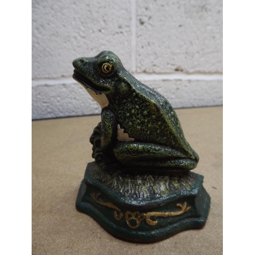 2116 - Cast frog door stop & cast horse door stop