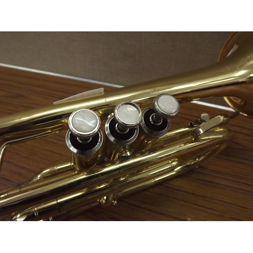 2150 - Elkhart brass trumpet (slight damage)