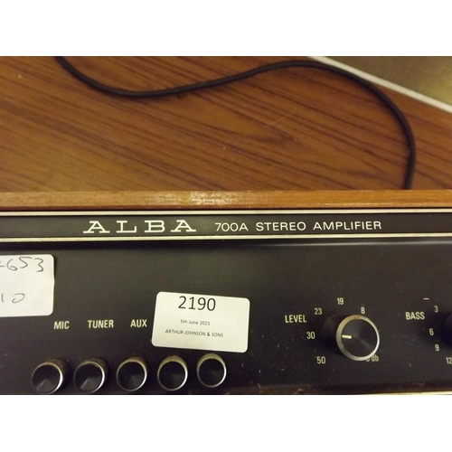 2190 - Alba 700a stereo amplifier