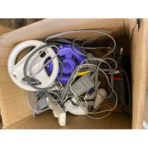 2346 - 5 Gaming consoles; 2 original XBox, 2 Playstation One & Wii with qty. of leads & controllers