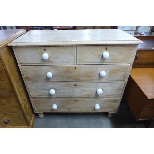 119 - A Victorian pine chest of drawers