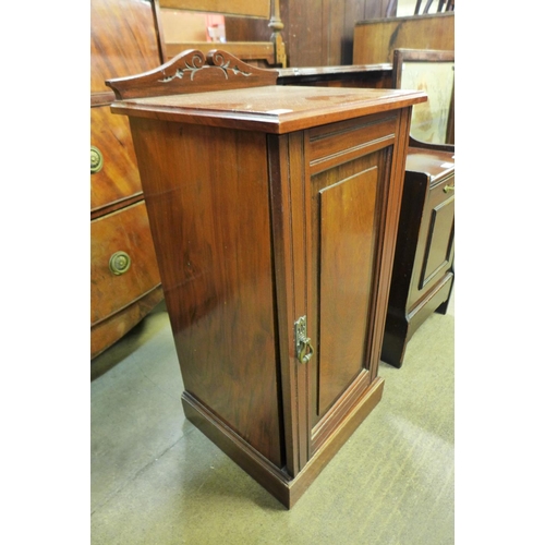 200 - An Edward VII mahogany purdonium and a Victorian walnut pot cupboard