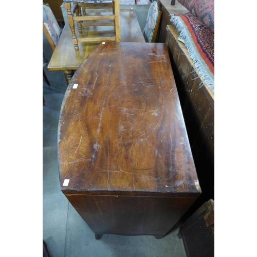 201 - A George III mahogany bow front chest of drawers