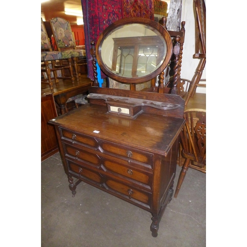 234 - An oak barleytwist dressing table