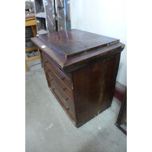 263 - A Victorian mahogany collectors cabinet, a/f