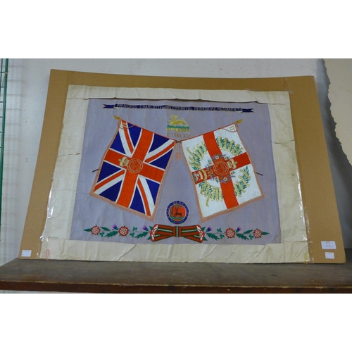 377 - A Royal Berkshire regimental silk