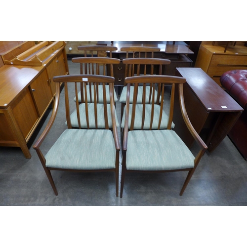 72 - A set of six Younger teak dining chairs